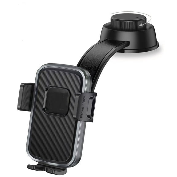 Car Mount Dash Phone Holder for Samsung Galaxy S25/ S25 Plus/ Ultra - Cradle Bendable Adjustable Aluminum Arm Swivel Dock Strong Grip for Galaxy S25/ S25 Plus/ Ultra