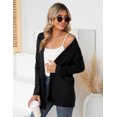 thumbnail image 2 of ZHENWEI Women's Basic Casual Loose Lightweight Long Sleeve Open Front Cardigans with Pockets, 2 of 7