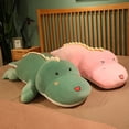 thumbnail image 4 of Nuevo dinosaurio de peluche grande y adorable, juguete de peluche suave de cocodrilo con dibujos animados, muñeco de peluche para novio, almohada, regalo de cumpleaños para niñas, 4 of 5