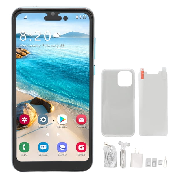 Teléfono Móvil, Batería De 4000 MAh, Teléfono Inteligente De 6,1 Pulgadas, 4 GB De RAM, 3 Ranuras Para Tarjetas, Red 4G, ROM De 64 GB Para Enviar Mensajes De Texto ANGGREK premio azul americaine