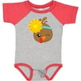 thumbnail image 3 of Inktastic Thanksgiving Turkey, Turkey With Sunflower Boys or Girls Baby Bodysuit, 3 of 5