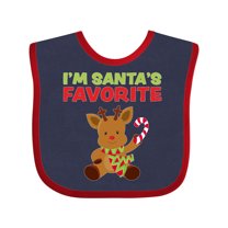 Inktastic I'm Santa's Favorite Reindeer Boys or Girls Baby Bib