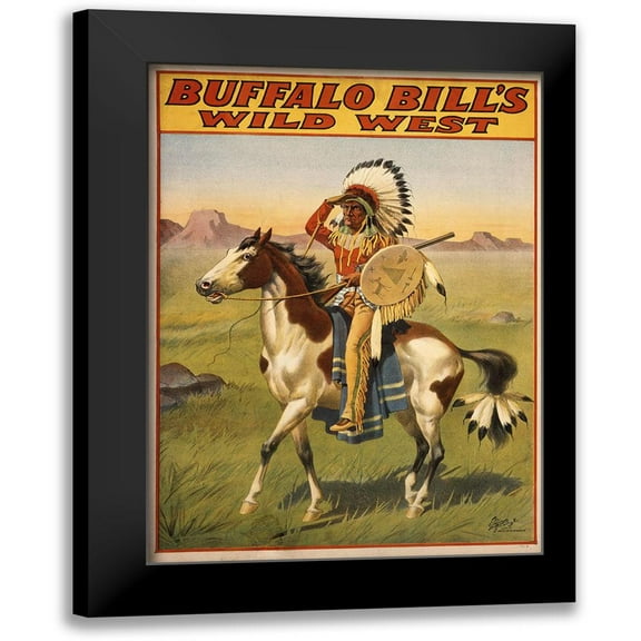 Vintage Apple Collection 11x14 Black Modern Framed Museum Art Print Titled - Buffalo Bills Wild West IV