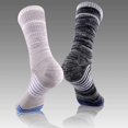 thumbnail image 3 of Yoyoo 9 Pyyoors Chaussettes de Randonnée, Multi-pack Chaussettes Rembourrées pour Loisirs Extérieurs (Gris+bleu+noir - Crew), 3 of 5