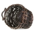 thumbnail image 2 of Oval Split Willow Woodchip Basket with Wood Handles 14in, 2 of 4
