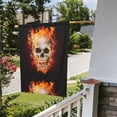 thumbnail image 5 of Easygdp Satanic Skull Garden Flag Yard Flag Welcome Flag, Double-Sided, Weather Resistant for Outdoor Decor - 28"x40", 5 of 9