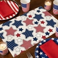 thumbnail image 5 of Uuiauoio Retro Stars Stripes Patriotic Placemats, Memorial Day Independence Day Table Mats for Holiday Party Kitchen Dining Room Decoration, 5 of 6