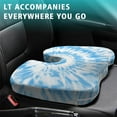 thumbnail image 4 of Premium Tie dye Pattern Memory Foam Seat Cushion Ergonomic Chair Pad for Office Chair, Car, Airplane & Bleachers Sciatica, Tailbone Hip & Back Pain Relief - Chair Cushion for Long Office Workers., 4 of 5