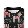 thumbnail image 4 of Seyurigaoka Women Christmas Sweatshirt Elk Snowflake Christmas Tree Letter Bow Hat Print Round Neck Long Sleeve Pullover Tops, 4 of 5