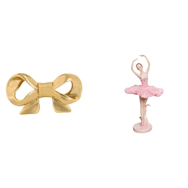 Tirador de muebles con forma de bailarina con lazo de latón, escultura de resina de niña, tirador para cajón de cocina, bonito, fácil de instalar, ado