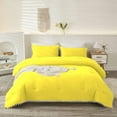 thumbnail image 2 of DNG Luxury 1 Piece Pom Pom Plain Pattern Comforter Set, 800 Thread Count, 100% Egyptian Cotton, White Vintage Pom-Pom Fringe Super Soft (Oversized Super King Size Yellow Color), 2 of 9