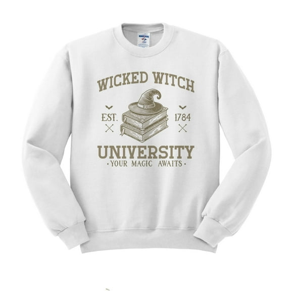 Wicked Witch University Sweatshirt Unisex Large White