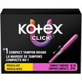 thumbnail image 1 of U by Kotex Click Compact Tampons, Regular, Unscented, 32 Count, 1 of 9