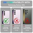 for Samsung Galaxy S24 Case 5G with Tempered Glass Screen Protector