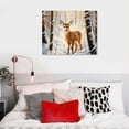 thumbnail image 4 of PIKWEEK Deer Wall Art Canvas: Natural Deer in the Snow Winter Wall Decorations for Living Room Farmhouse Bathroom Decorations with Frame and Easy to Hang, 4 of 4