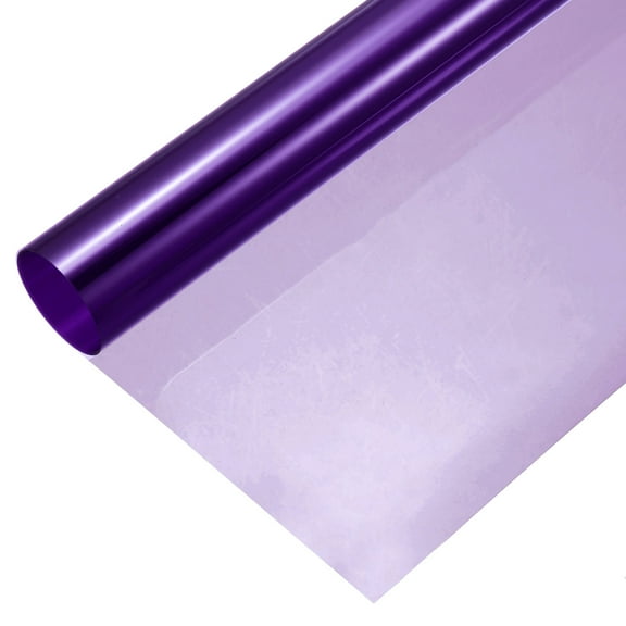 Uxcell Iridescent Window Film,12" x 39" Holographic Fabric Dichroic Film Roll,Purple