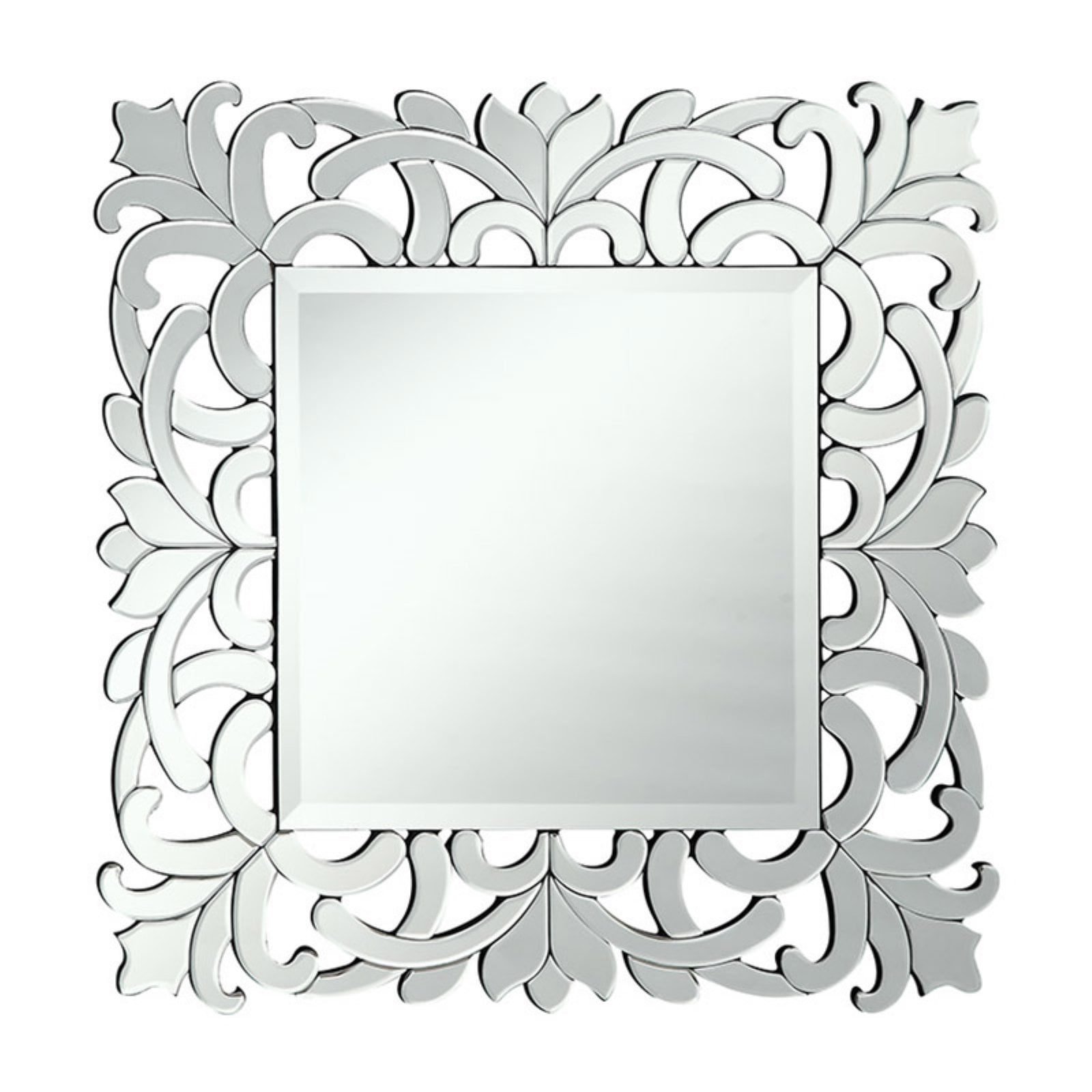 Elegant Furniture & Lighting Modern Square Wall Mirror 32W x 32H in.