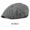 thumbnail image 6 of Men's Vintage 8 Panels Octagonal Newsboy Cap, Soft Visor Cabbie Fiddler Painter Beret Hat, Breathable Summer Sun Cap, Fashion Headwear for Men Daily Casual Outfits, 6 of 6