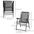 thumbnail image 3 of Outsunny Chaise Pliante d'Extérieur, Chaise Pliable à Sangle Élastique, Gris, 3 of 10