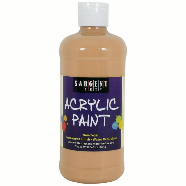 Sargent Art® Acrylic Paint, 16 oz. Squeeze Bottle, Peach, 3/pkg