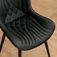 thumbnail image 3 of YOUNIKE Dining Chairs with Metal Legs Wing Backrest Set of 2 Upholstered Dinner Side Chair, Black, 3 of 10