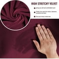 thumbnail image 6 of CJC Velvet Tub Chair Cover, High Stretch Club Chair Slipcover Washable Armchair Sofa Couch Cover for Living Room Club Cafe (Red), 6 of 7