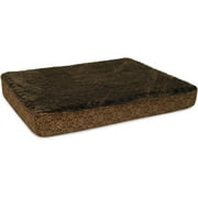 Petmate Double Orthopedic Foam Plush/Jacquard Dog Bed with Piping For Pets, 36" x 48", Assorted