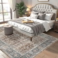 thumbnail image 2 of Hasoo 8' x 10' Area Rugs for Living Room Boho Vintage Floral Bedroom Rugs, Brown, 2 of 5