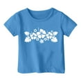 thumbnail image 3 of PMVFHDE Hauts à Manches Courtes pour Fille T-Shirts Graphiques pour Fille T-Shirts Amples d'Été pour Fille T-Shirts Originaux Garçon et Fille Imprimé Col Rond Manches Courtes T-Shirt Bleu Ciel, 12-13 Ans, 3 of 3