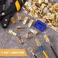 thumbnail image 3 of 20Pcs Piggyback Spade Connectors, 3 Way Adapter Dual Male to Single Female Unisulated Br ywm58, 3 of 7