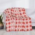 thumbnail image 3 of Disketp Checkered Christmas With Snowflakes Flannel Blankets - Thick and Warm Blanket for Winter, Soft Fuzzy Plush King Blanket for All Seasons-40"x30", 3 of 6