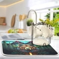 thumbnail image 5 of Bear Forest Mountains Trees Dish Drying Mat Dish Drainer Rack Mats Water Absorbent Non-Slip Easy Clean Heat Resistant for Kitchen Counter, 5 of 8