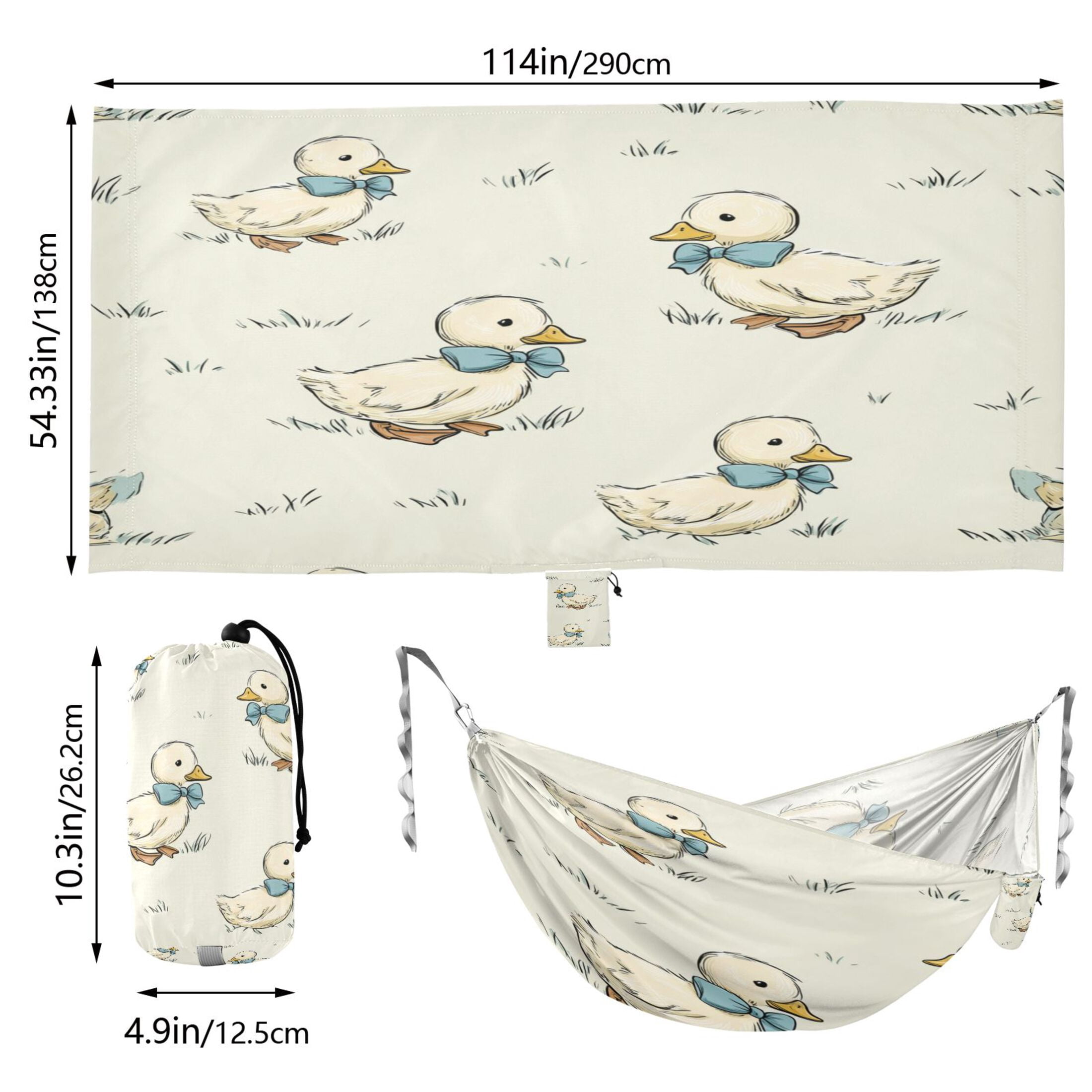 Hammock Camping Hammock Nylon Portable Hammock Travel Camping Hammock Adorable White Duck Design