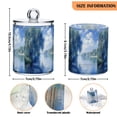 thumbnail image 5 of Yayeee 2 Pack Qtip Holder Bathroom Cotton Swab Canister with Lid Clear Dispenser Set, Plants and River, 5 of 6