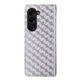 thumbnail image 3 of For Samsung Galaxy Z Fold 6 Wallet Case with RFID Blocking ID Credit Card Holder, Luxury Diamond Patterned Shiny PU Leather Magnetic Folio Book Flip Kickstand Shockproof Phone Case, Silver, 3 of 10
