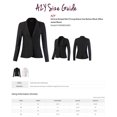 thumbnail image 5 of A2Y Women's Vertical Striped Slim Fit Long Sleeve One Button Work Office Jacket Blazer Black S, 5 of 5
