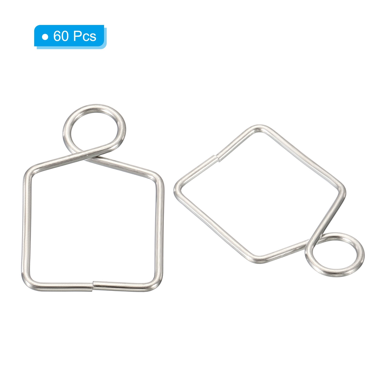 Unique Bargains Chandelier Connector Clips for DIY Fastening Crystal Ball Prism Parts Silver 9mmx12mm