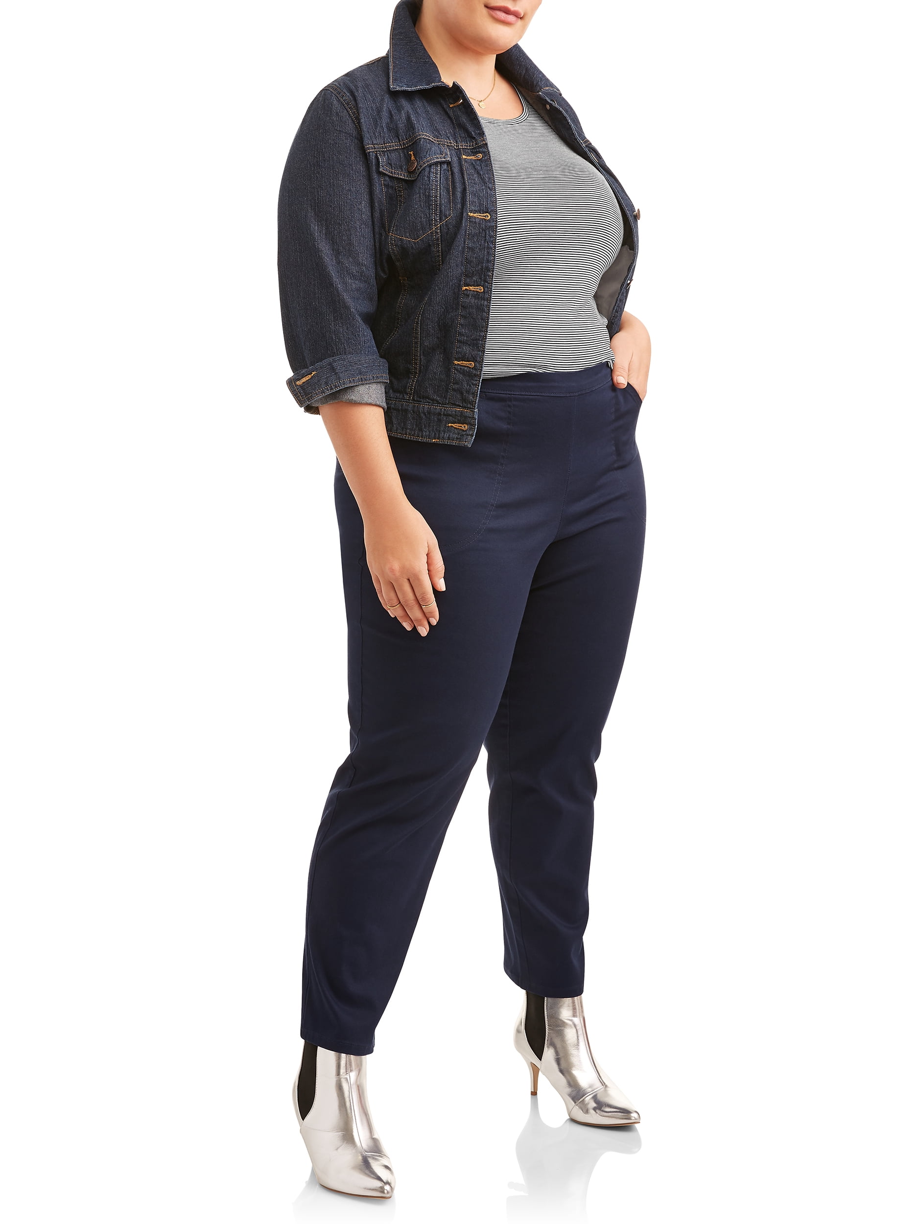 JMS Just My Size by Hanes Women's Plus Size 2 Pocket Pull On Pants, Single and 2 Pack