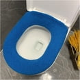 thumbnail image 1 of SUTENGDA Comfortable Soft Multicolor Bathroom Toilet Set Thickening Washable Toilet Seats Cover Toilet Mat Winter Warm O Ring Potty Sets (Color   Green), 1 of 2