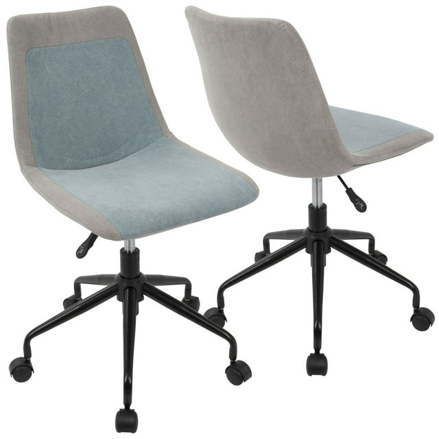 Orzo Industrial Armless Adjustable Task Chair in Black by LumiSource