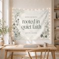 thumbnail image 5 of Leafy Botanical Branches with Rooted Quiet Faith and, Nostalgic Vintage for Botanical Art Lovers, Botanical Wall Art, Mother'S Day Gift, Tapestry Wall Hanging for Bedroom and Dorm, 5 of 7