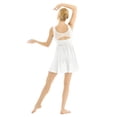 thumbnail image 4 of zdhoor Robe en Chiffon Asymétrique Lyrique pour Femmes Robe de Danse Ballet Contemporaine Performance Blanche S, 4 of 7