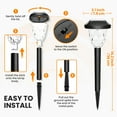 thumbnail image 4 of 12 Pack Solar Pathway Lights, Waterproof Outdoor Solar Lights for Garden, Walkway and Driveway, Warm White, 2800K, 4 of 7