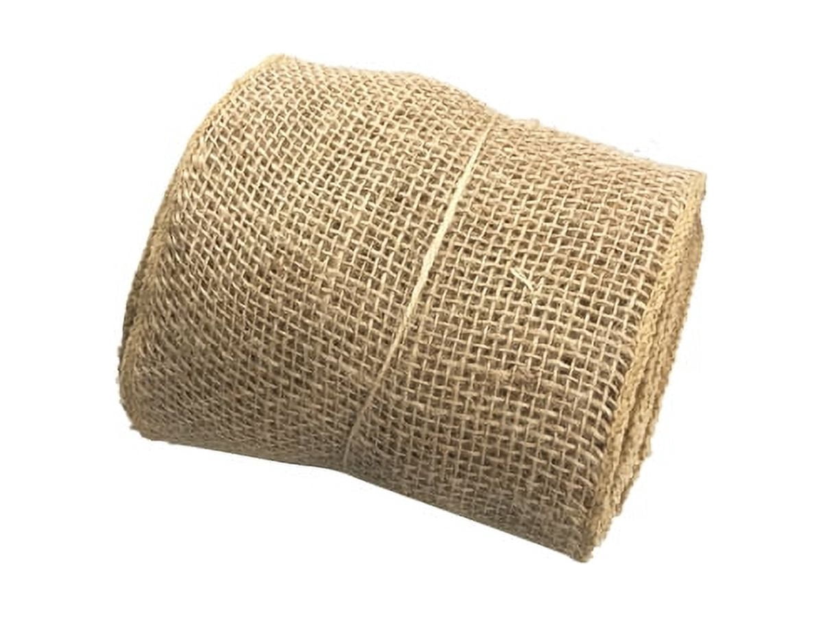 (2 pack) Mainstays Unwired Natural Loose Weave Burlap Ribbon 5.5"x30', 1 Each