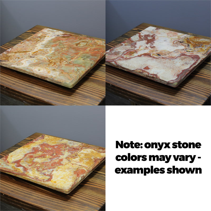 Natural Geo Decorative Multi-Color Square Onyx Kitchen Cutting Board