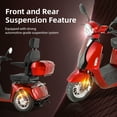 thumbnail image 6 of QEEKA Heavy-Duty 3-Wheel Mobility Scooter with Adjustable Seat Backrest & Height, Red, 330 lb Limit, 6 of 12