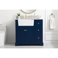 thumbnail image 3 of Elegant Decor Franklin 36" MDF Single Bathroom Vanity with Backsplash in Blue, 3 of 15