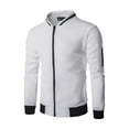 thumbnail image 1 of Veste à Capuche pour Hommes avec Col Montant à Fermeture Éclair Contrastante, 1 of 9
