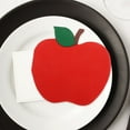 thumbnail image 3 of COOPHYA 100Set Red Apple Shaped Napkins Paper Tableware for Classroom Events Decoration, 3 of 5