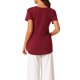 thumbnail image 3 of INSPIRE CHIC Camisetas de dormir para mujeres, casuales, de cuello redondo, de manga corta, ropa de casa, camiseta XS roja, 3 of 6